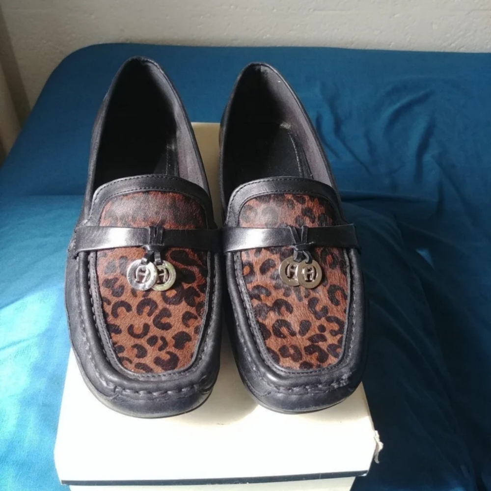 Etienne Aigner E-Wren Leopard Faux Fur Slip-Ons